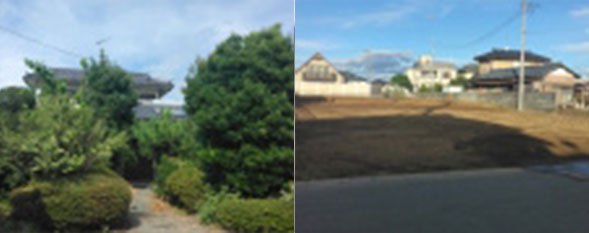 木造2階建　車庫　解体